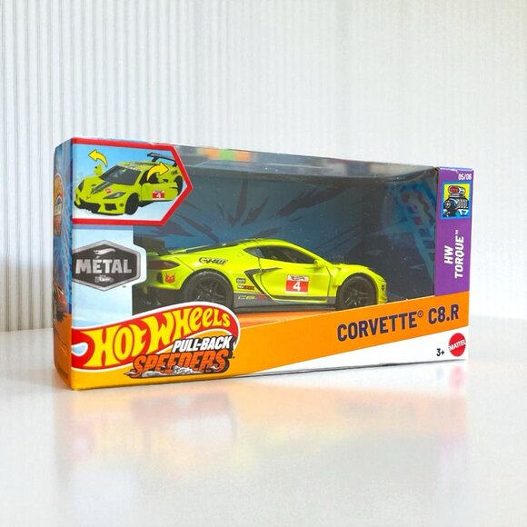 Hot Wheels Pull Back Speeders ~ Corvette C8.R - Picture 2 of 6